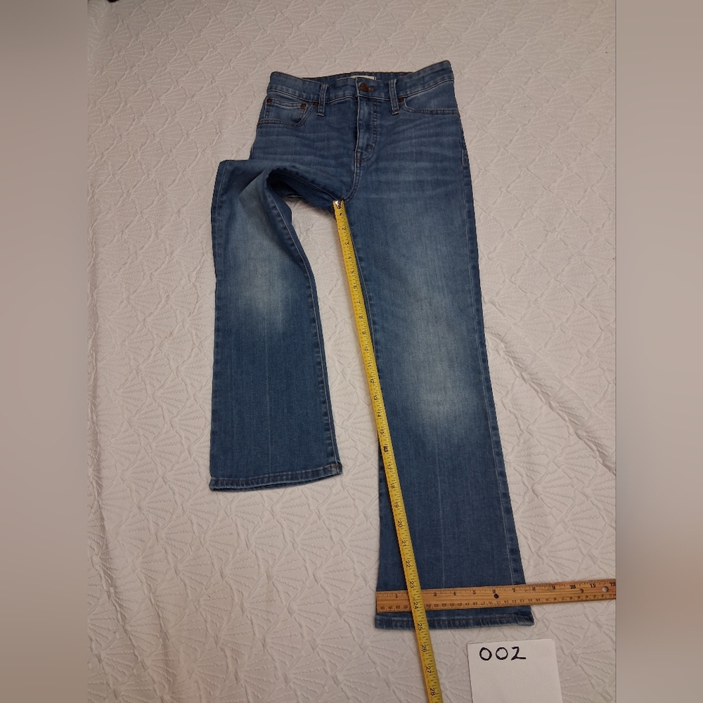 Madewell Medium Blue Cropped Bootcut Jeans Size 26 - Picture 13 of 16